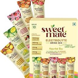 Sweetmate Electrolyte for Kids – Assorted Flavors (Watermelon, Mango, Lemon Lime, Orange, Strawberry) | Low Sugar Hydration | 10 x 5g Sachets-14