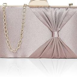 Women's Bow Frame Clutch Bags | Detachable Chain Sling Strap | Ladies Purse Wallet-image-99