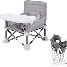 Matiko Portable Travel Booster Seat with Tray| Folding Baby Seat Booster High Chair for Dining Table| Compact Camping Chair for Lawn, Beach Indoor/Outdoor Use| Toddlers, Kids-image-34