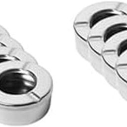 Dynore Stainless Steel Lid Ash Tray- Set of 10-22
