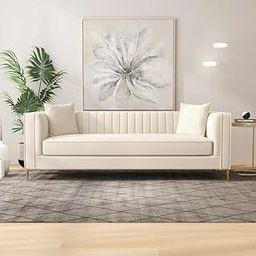 WOODEN WORLD Modern Velvet 3-Seater Sofa – Elegant and Comfortable Couch for Living Room, Apartment, or Office – Plush Velvet Upholstery, Sleek Design, Durable Frame-image-9