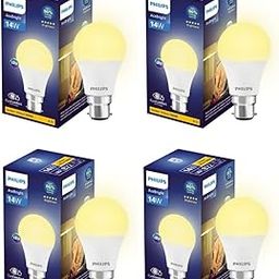 PHILIPS 14-watt LED Bulb |AceBright High Wattage LED Bulb|Base: B22 Light Bulb for Home | Warm White, Pack of 4-18