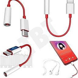 Type C to 3.5mm Jack Compatible with OnePlus 10 pro Oneplus 11R 7T 8T 9 Pro and All oneplus Devices - USB Type C to 3.5mm Jack (Red& White)-image-57