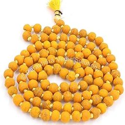 ARKAM Unisex Adult Haldi Mala - Natural Turmeric Mala (Size: 7Mm, Length: 32 Inches, Beads: 108+1)-26