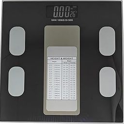 Sahyog Wellness Personal Digital Weighing Scale with Glass Body having Capacity up to 180 KG Weighing Scale with Battery (Black)-25