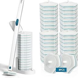 Stanley Disposable Toilet Brush with Holder and Refill, Pack of 8 Refills for Deep Cleaning (Toilet Brush+8 Sponges)-image-61