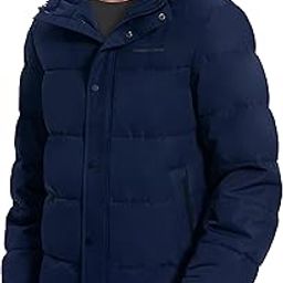 Mens Winter Coat Warm Winter Puffer Jacket Waterproof Thicken Insulated Windproof Hooded Down Quilted Coat-picture-1
