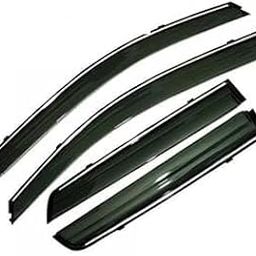 Malik auto Side Wind-ow Deflector Rain Door Visor for Grand i-10 NIOS All Models | Chrome/Silver Line, Warranty, Set of 4 Pc, Unbreakable Material-picture-6