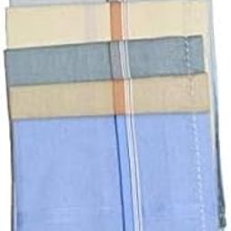 Men's Multicolor Stripe Rumal/Hanky/Handkerchief - Size 18 * 18 Inch (Pack of 6)-image-79