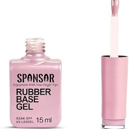 SPONSOR Cover Pink Rubber Base Gel Polish | Strong Adhesion | Smooth & Even Coverage | Long-Lasting & Chip-Resistant | Perfect for Nail Extensions & Overlays (Shade: 6-15 ML)-29
