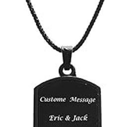 Custom Name Personalized Message Military Dog Tags Black Stainless Steel Pendant Necklace For Men And Women SPn2023209-image-98