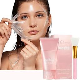 Korean Glass Skin Bio-Collagen Overnight Face Mask for Women, Deep Hydrating Overnight Skin Care Facial Masks, Pore Minimizing, Firming & Anti-Aging Hydrogel Mask for Glowing Skin (STANDED, Collagen For Glowing Skin Face)-image-43