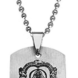 Hindu idol Lord Venketa Balaji Srinivasa Maha vishnu Govindha Tirupati Balaji Locket Silver Stainless Steel For Men And Women SPn2022497-image-87