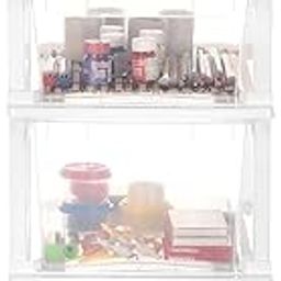 Cutting EDGE Plastic Xl And Small Modular Drawer Combo Set For Home, Office, Hospital, Parlor, School, Doctors, Home And Kids, Product (4 Layers Drawer 2 Xl And 2 Small, Transparent Color)-image-34