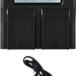 Prolite NP-F550/750/950 Dual LCD Charger with Removable Charging Plate (Compatilble with Camera Batteries) | with LCD Display 0-100% | Auto Cut-Off at Full Charge, AC Plug Short Circuit Protect-24