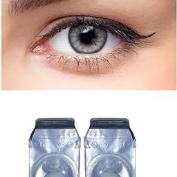 Soft Eye Grey eye Color contact Lens With Case and solution zero power color contact lens for party lens monthly color contact lenses-image-12