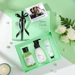 IGP Refreshing Skincare Personalized Father?s Day Gift Combo | Minty Fresh Bath & Body Set | Body Lotion, Body Wash & Hand Cream | Custom Greeting Card | Father's Day Gift for Dad-image-2