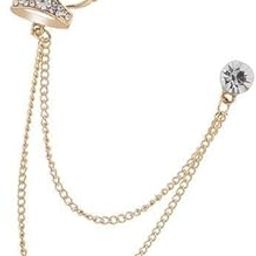 ™ 2xMens Elegant Lapel Pin Badge 2 Layer Chain Brooch Pin for Suit Tuxedo Gold | Pins & Brooches | Fashion Jewelry-image-5