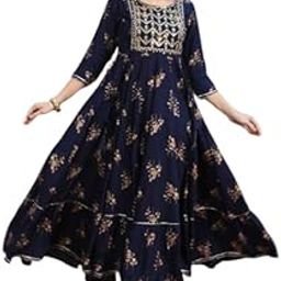 Beautiful Trending & Pretty Long Pink Gown with Beautiful Front Mirror Embroidery and Floral Print for Women's and Girls-image-82