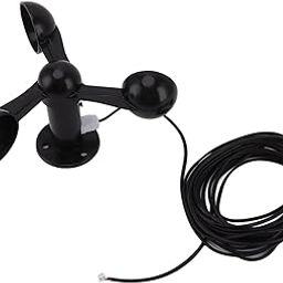 BORDSTRACT Wind Speed Detector, Accuracy Three Cups Waterproof Cable Wind Measurement Anemometer Sensor Replacement for Outdoor Use 0‑3.8v-image-34