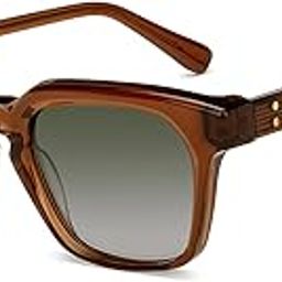 | Brown - Green | Full Rim Square Stylish & Premium Polarized Sunglasses | 100% UV Protected | Women | Extra Wide | JJ S15904-12