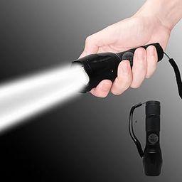 RENMAX LED Pocket Rechargeable Waterproof 5-Modes with Zoom Torch Flash Light Metal- 1Pc, 300 Lumens-41