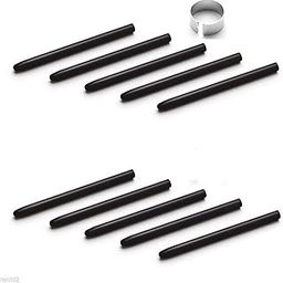 Set of 10pcs Black Standard Pen Nibs for WACOM Bamboo: CTE, MTE, CTL, CTH Serial Tablet's Pen w/Removal Ring-17