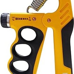 Power Hand Gripper| Counter Meter 5-100Kg | Muscle Building & Rehabilitation | Bodybuilding Hand Exerciser| 1 year Brand Warranty| (YELLOW)-image-57