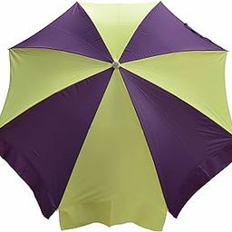 FENDO UMBRELLAS 36 Inch Sun Protection Outdoor Garden Umbrella with Tripod Stand (Lemon Yellow+Violet)-image-0