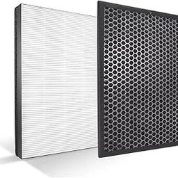FY1410 + FY1413 HEPA and Carbon Filter Set for Philips Air Purifier AC1210, AC1215 & AC1217, Black & White-picture-14
