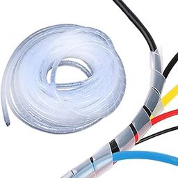 Robustt 25 Meter Spiral Wrap - Pack of 1 | 6mm Spiral Wrapping Band | Flexible and Bendable | Protect Cats Dogs Pets from Chewing Cords-22