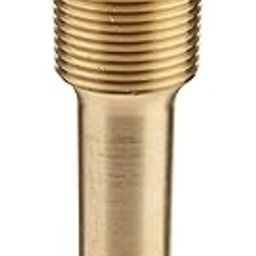 Miljoco W35B Brass Thermowell for Industrial Thermometer, 3-1/2" Brass Stem, 70-400 F Range, 3/4" NPT Connection-image-37