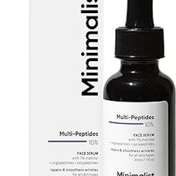 Minimalist Multi Peptide Night Face Serum for Ageless Younger Skin, 30 ml | Collagen Boosting, Hydrating & Overnight Repair Serum for Women & Men with 7% Matrixyl 3000 & 3% Bio-Placenta-5