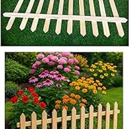 2-feet Wooden Garden Fence Pickets, Natural SYP Wood, (Pack of 20), Weather-Resistant, Dimensions: 60 cm Height, 35 mm Width, 10mm Thick-image-86