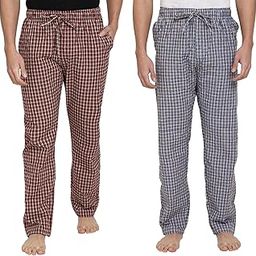 Men's Cotton Checkered Pajama Suitable for Both Loungewear and Sleepwear-image-66