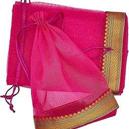 Set Of 12 Organza 9X7 inch Potli Bags Pouch Best for Wedding Anniversary Party Supply Return Gifting Bags-50