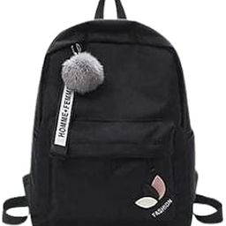 Trending and Stylish Preppy Style Fashion Women Girls Backpack | Korean Design | Chain | Travel | College | Office Bag -leaf-bag-black-image-15