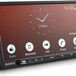 Sony Car Stereo XAV-AX4000 17.6 cm (6.95 inch) Digital Media Receiver with Bluetooth, Wireless Android Auto, Wireless Apple Car Play, PRE Out - 3 x 5V, Output Power - 55W x 4-24