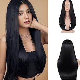 VIVIAN Full Head Hair Wig For Women Cosplay Replacement Wig Curly And Synthetic Hair (Black)-image-87