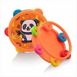 Sunny Chubby Cheeks Dafli Rattle for Infants - Multicolor Baby Toy Crafted from Non-Toxic Material (0M+) | Safe & Engaging|Orange-image-68