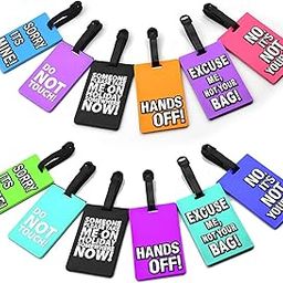Prisma Collections Silicone Luggage Tags (Set of 6) (Multicolored)-picture-30