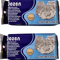 KIRA Dozen Natural Air-Dry Clay, White,All-Purpose Modeling Clay for Sculpting, Hand Modeling and Throwing, Non-Toxic Ceramic Art Class, Handicraft Making, Gifts for Children (Pack of 2)-25