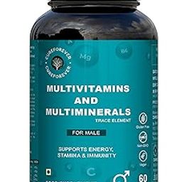 CUREFOREVER Multivitamin & Multimineral for Men (60 Tablets) - MultiVitamin Tablet for Men with 27 Key Nutrients with Vitamin C, D3, K2, B12, Biotin & Zinc for Enhanced Energy, Stamina, and Immunity-18