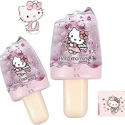 K KIRATIVEYOU Moisturizing Lip Oil | Lip Care for Dry & Chapped Lips | Nourishing Tinted 100% Natural Enriched With Vitamin E, Jojoba Oil, Hello Kitty Kawaii 12-H Hydration For Girls & Women - Pink-image-20