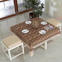 Homerz Premium Square Table Cover, 48 x 48 inch, Waterproof and Dustproof (BCheck)-image-30