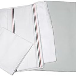 Men's 5- Piece Pandit Cotton Kurta Pajama set Unstitched Kurta, Angocha, Vest,Hanky. (Light Pista)-image-5