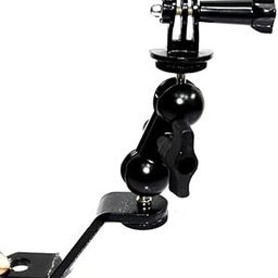 SHOPEE 360° Motorcycle Bike Bicycle Rearview Mirror Mount Metal Multi-Function Double Ballhead Bracket Holder Compatible with GoPro Hero 10/9/8/7/6/5 Black Action and More-2