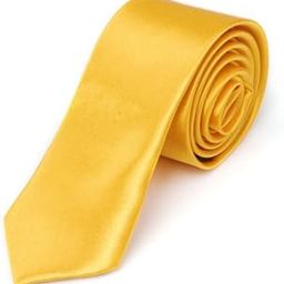 GENERIC Unisex Casual Necktie Skinny Slim Narrow Neck Tie - Solid Golden Yellow-image-6