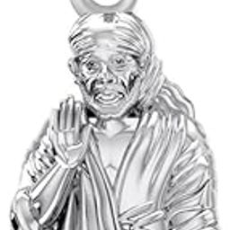 92.5 Sterling Silver God Shree Sai Baba/Satya Sai Baba Pendant for Men & Women Pure Silver Lord Sai Baba/Satya sai Locket For Good Wealth & Health-image-58
