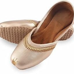 Women’s Gold Work Ethnic Shoes Traditional Mojari Punjabi Jutti-image-23